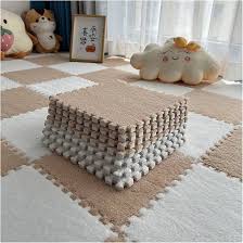10 - Piece Soft Plush Puzzle Foam Floor Mat - Clicky