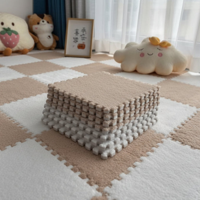 10 - Piece Soft Plush Puzzle Foam Floor Mat - Clicky