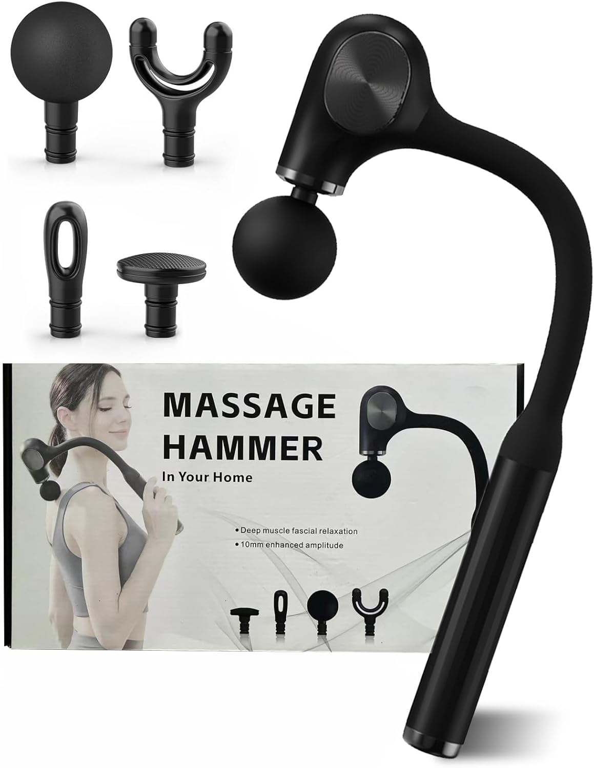 Massage Hammer With 4 Replaceable Heads