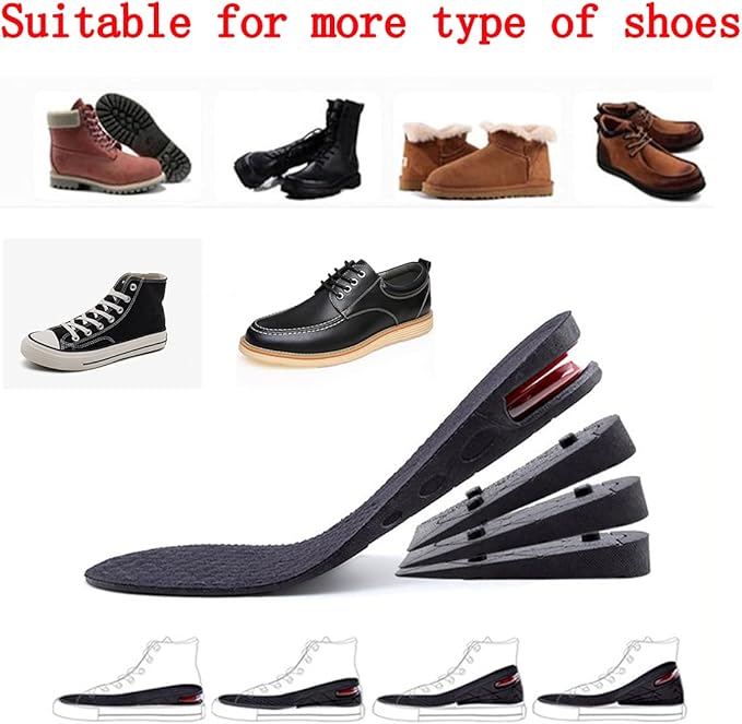 Height Increase Insoles 4-Layer 1.2inch to 3.5inch for Men and Women