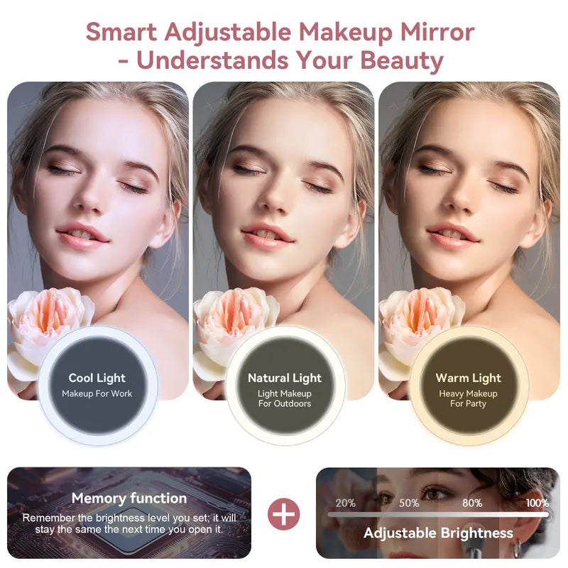 Light Make up Bag with Mirror