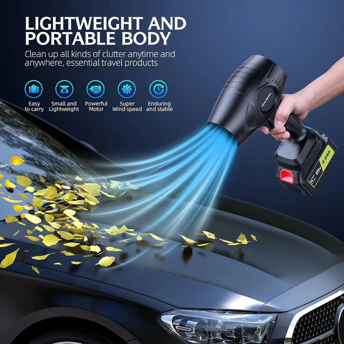 Original Turbo Jet Blower + box + 2 batteries and charger