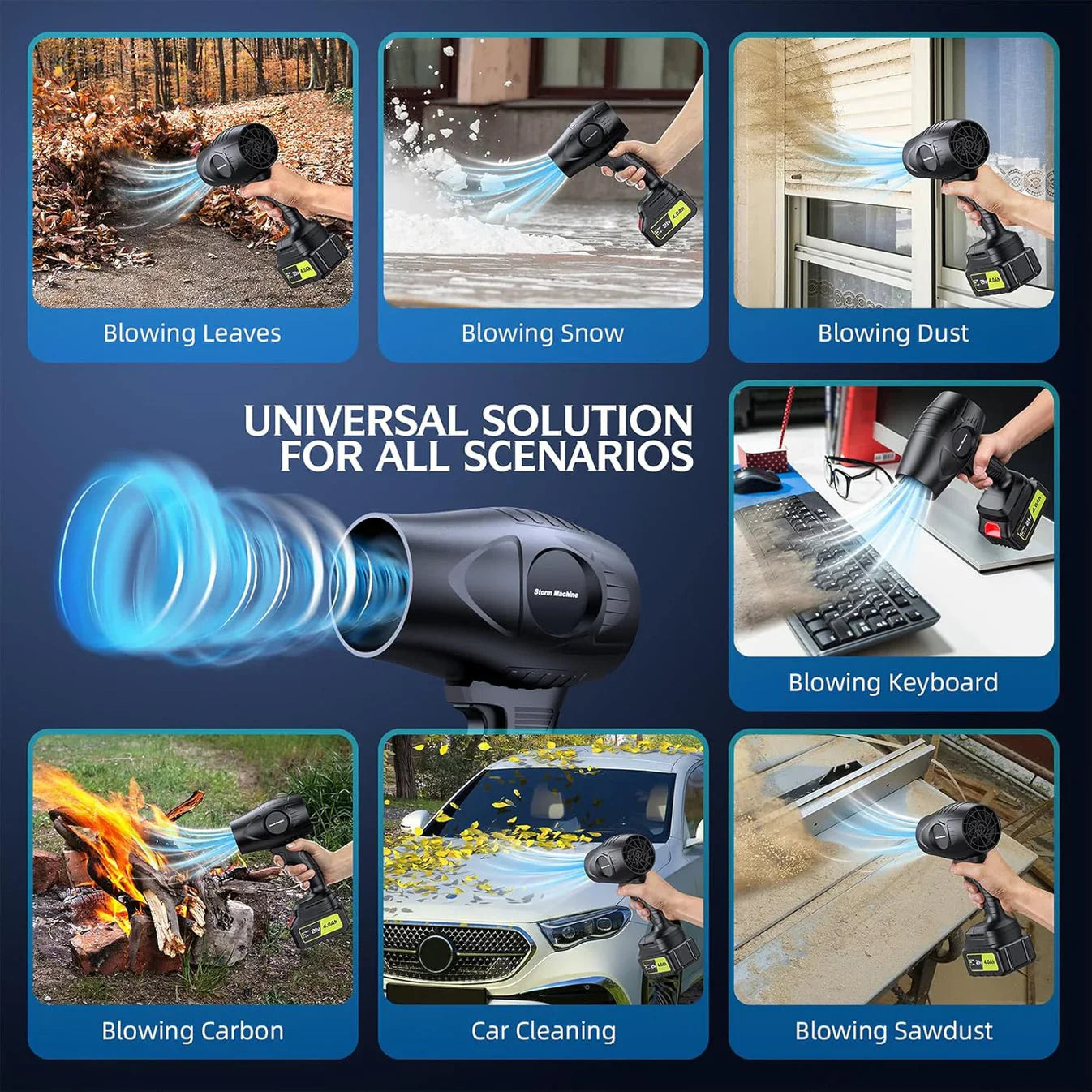 Original Turbo Jet Blower + box + 2 batteries and charger