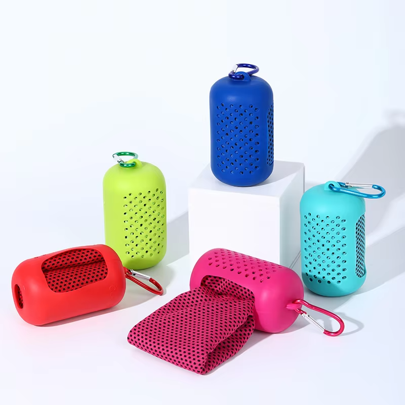Sports Towel With Silicone Case