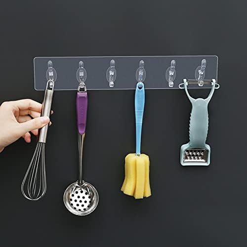 hooks Self - Adhesive Translucent Hooks Heavy Duty Handheld Wall Mount Plastic - Clicky