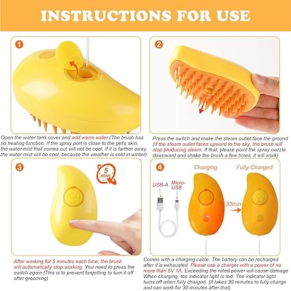 Pet Spray Massage Comb with Steam - Clicky
