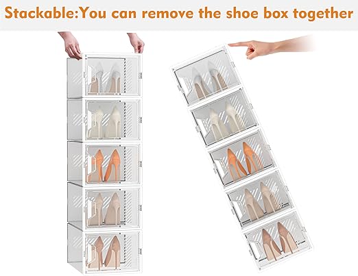 Shoe Storage, 6 Pack X-Large Shoe Organizer for Closet