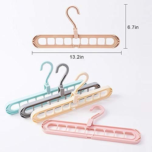 5 PCS Rotate Anti-Skid Folding Hanger with Multifunction Space Saving