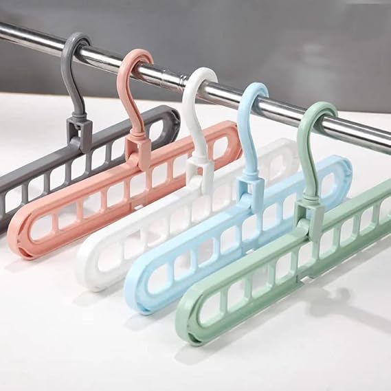 5 PCS Rotate Anti - Skid Folding Hanger with Multifunction Space Saving - Clicky