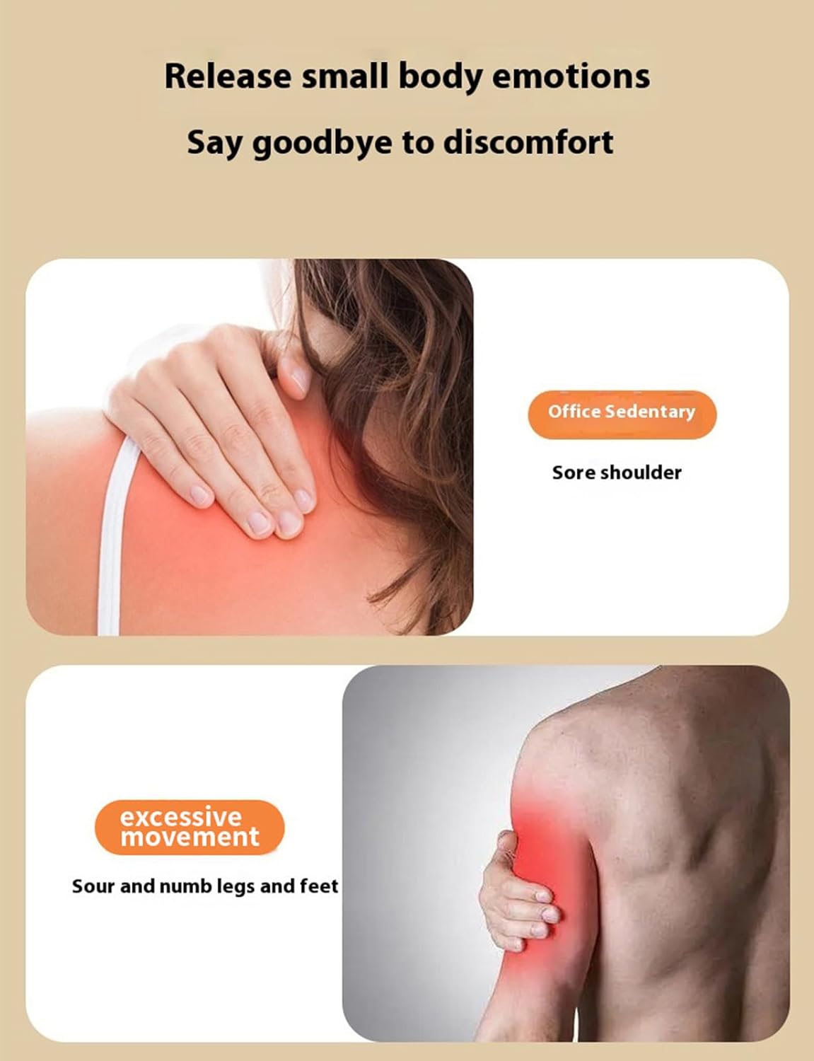 Massage Hammer With 4 Replaceable Heads