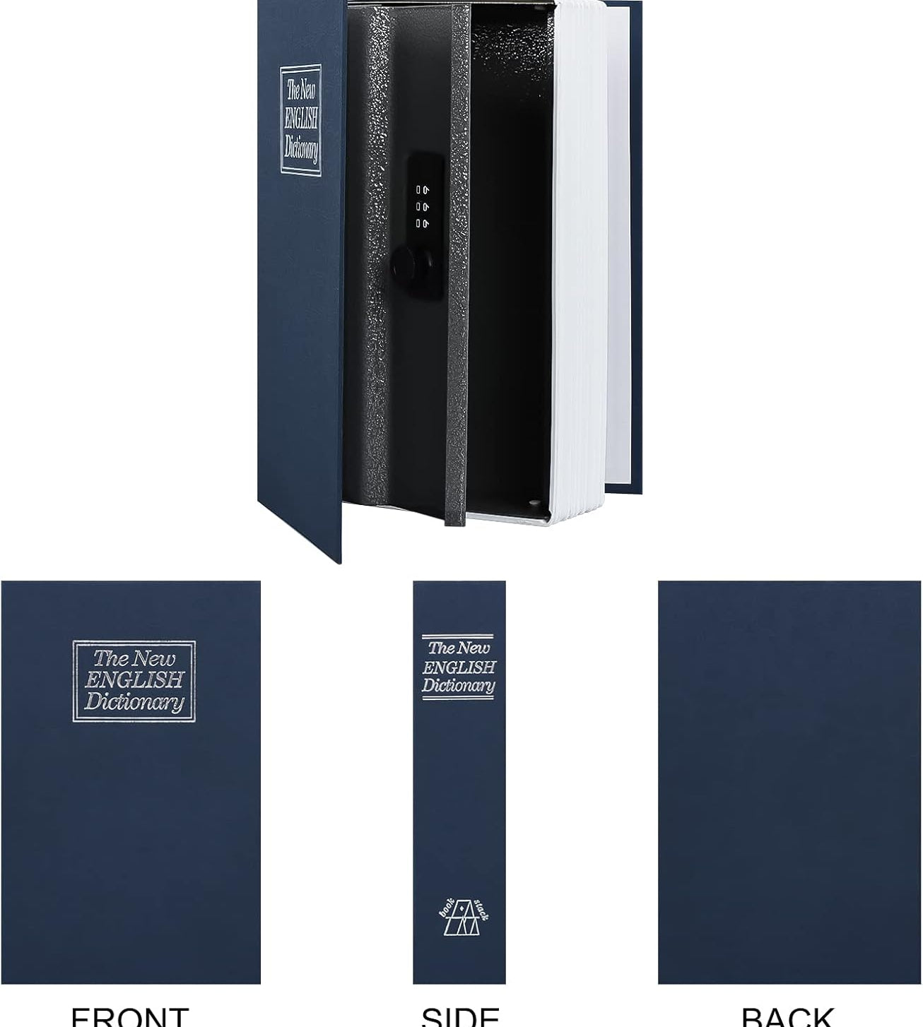 Hidden Metal Book Safe with Key Lock