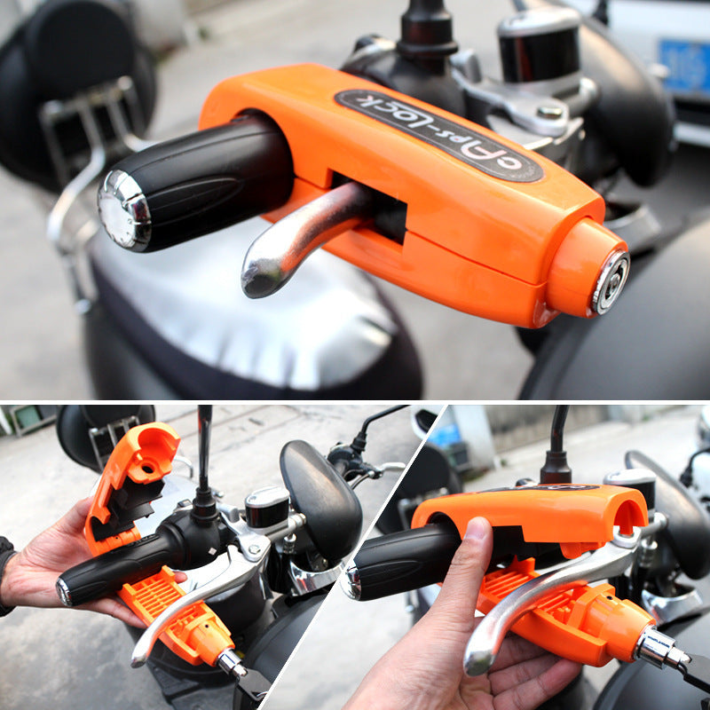 Grip Lock Motorcycle Handlebar- lock the brake lever in 2 seconds