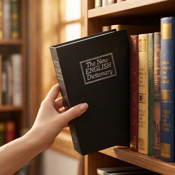Hidden Metal Book Safe with Key Lock