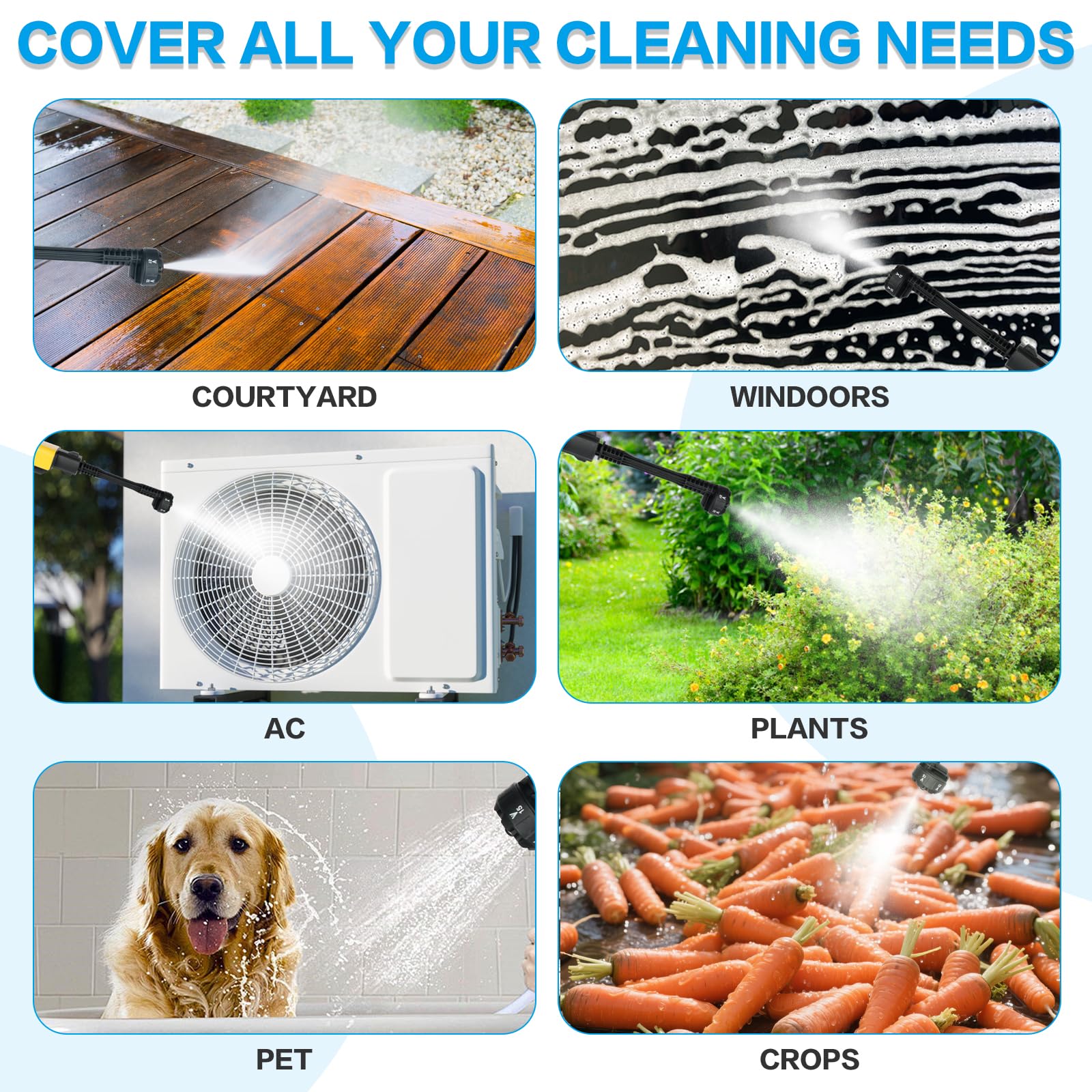 Cordless Pressure Washer – Bucket-Fed, No Hookup Needed 48V Battery