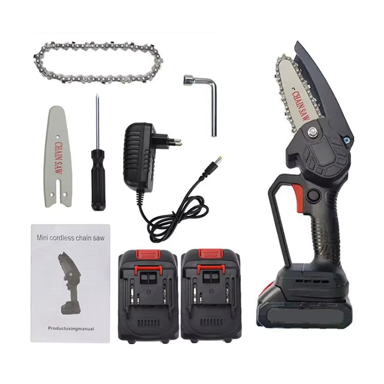 Chainsaw Rechargeable Electric 6 Inch + box + 2 batteries