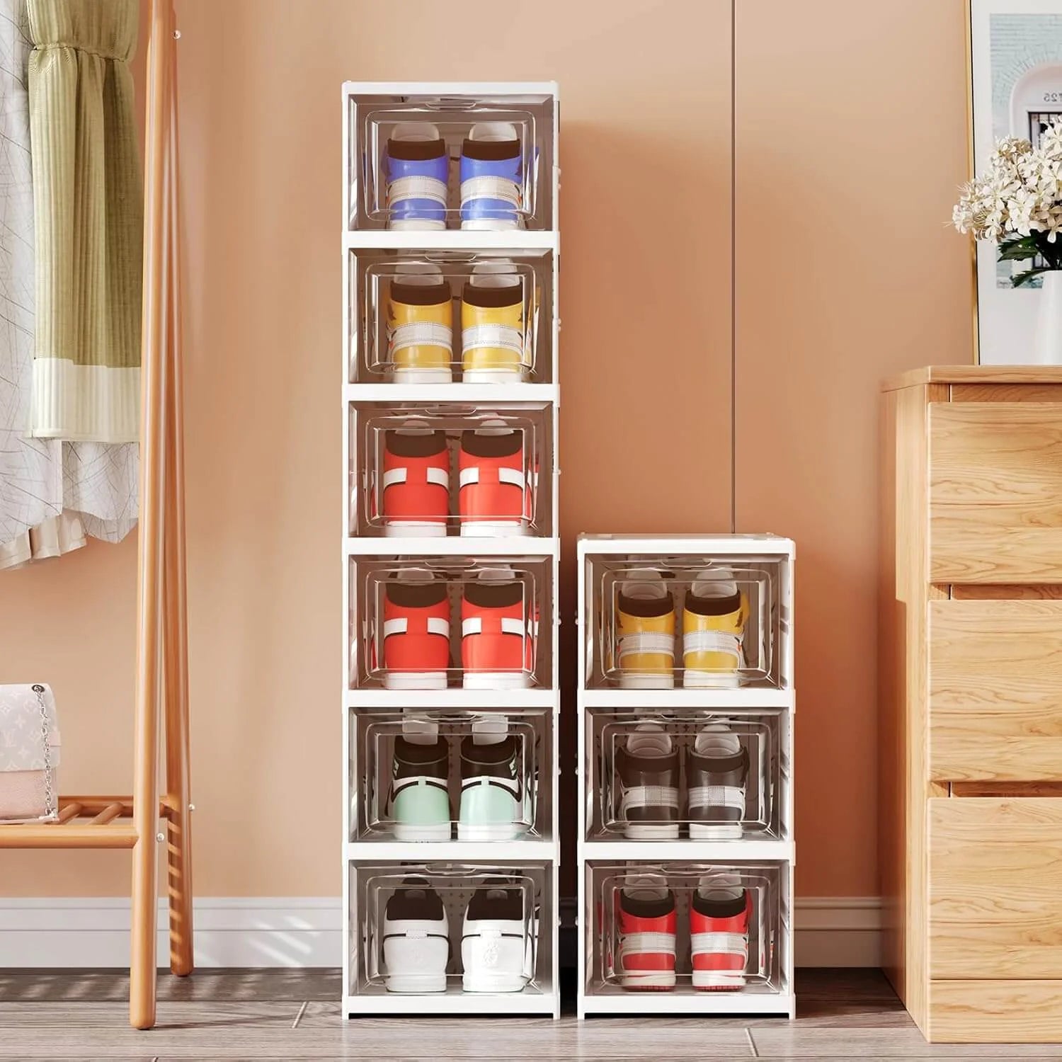 Shoe Storage, 6 Pack X-Large Shoe Organizer for Closet