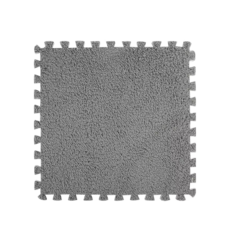 10-Piece Soft Plush Puzzle Foam Floor Mat