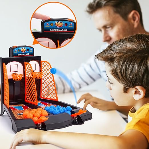 Basketball Mini Double Finger Shooting Toy - Clicky