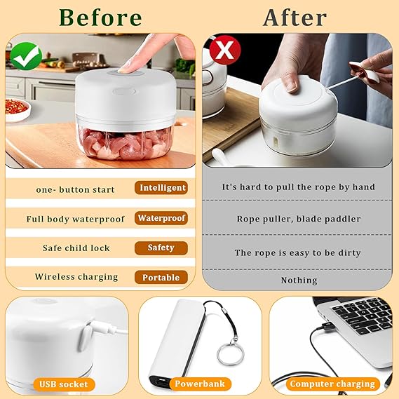 Portable Food Chopper ( Made in Italy)