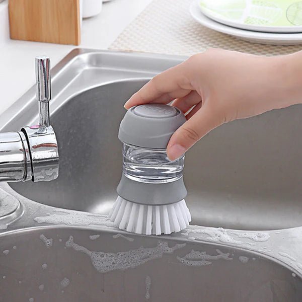 cleaning brush with soap dispenser - Clicky