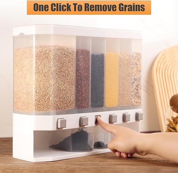 Grain Dispenser with Measuring Cup - Clicky