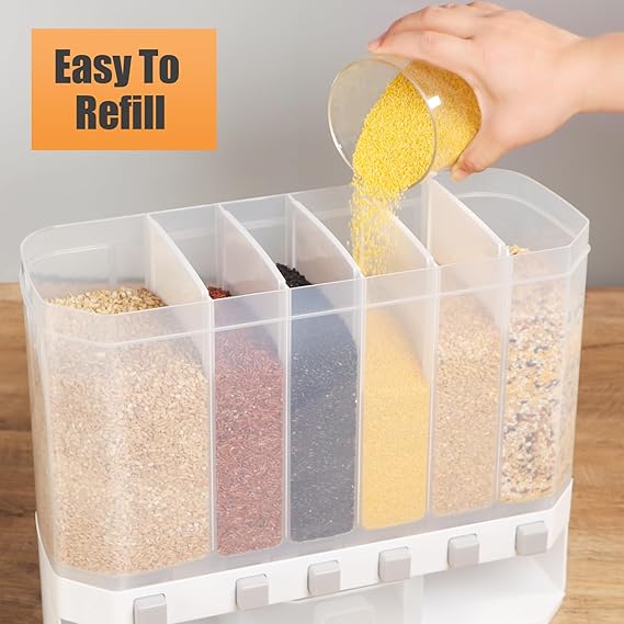 Grain Dispenser with Measuring Cup - Clicky