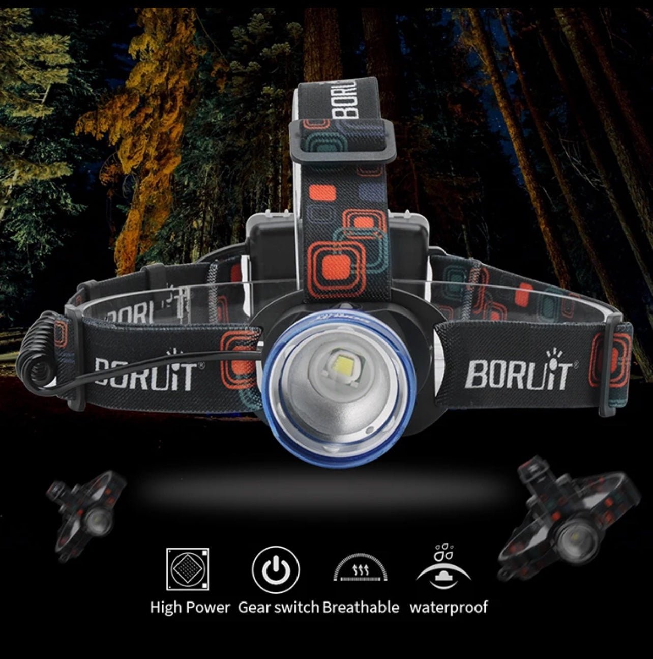 Headlamp Flashlight for Adults & Kids, Running, Camping, Hiking - Clicky