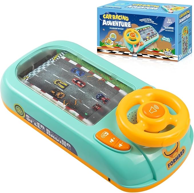 kids Racing Adventure Car Steering Wheel Toy - Clicky