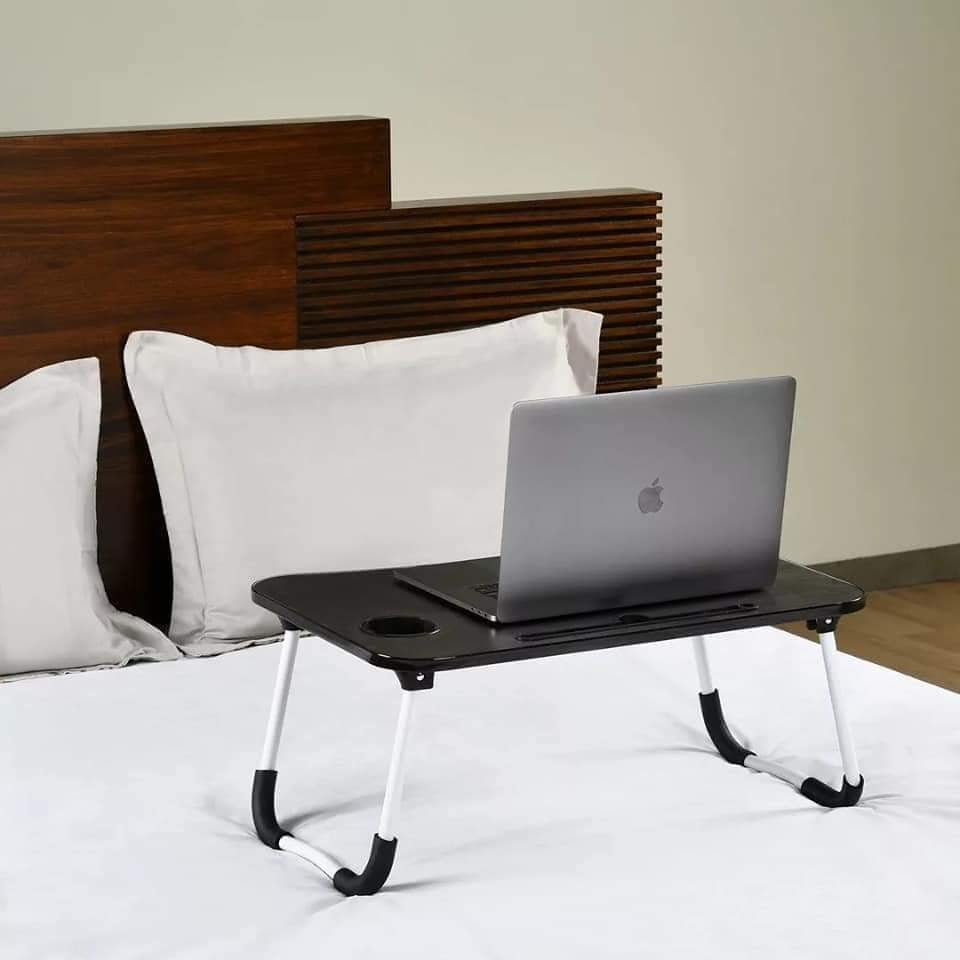 Laptop Bed Desk , Table Tray Stand with Cup Holder - Clicky