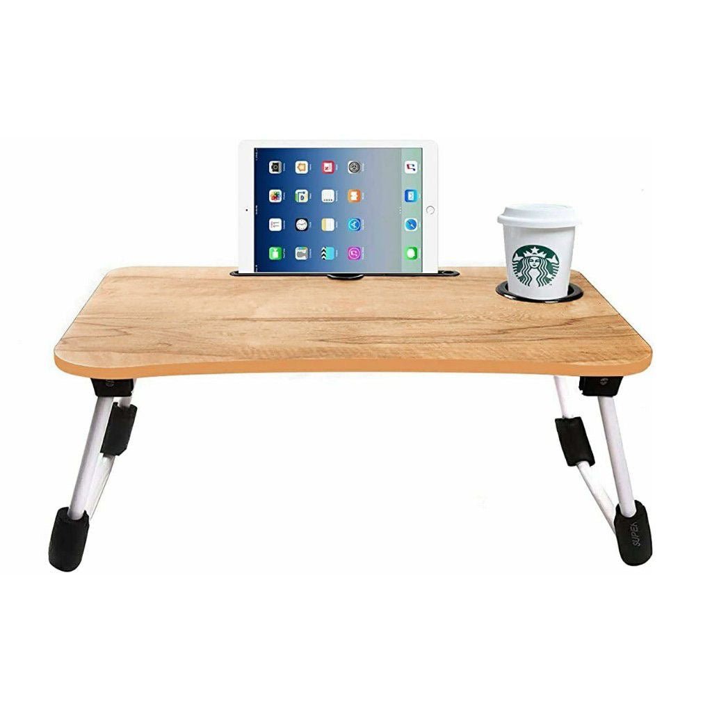 Laptop Bed Desk , Table Tray Stand with Cup Holder - Clicky