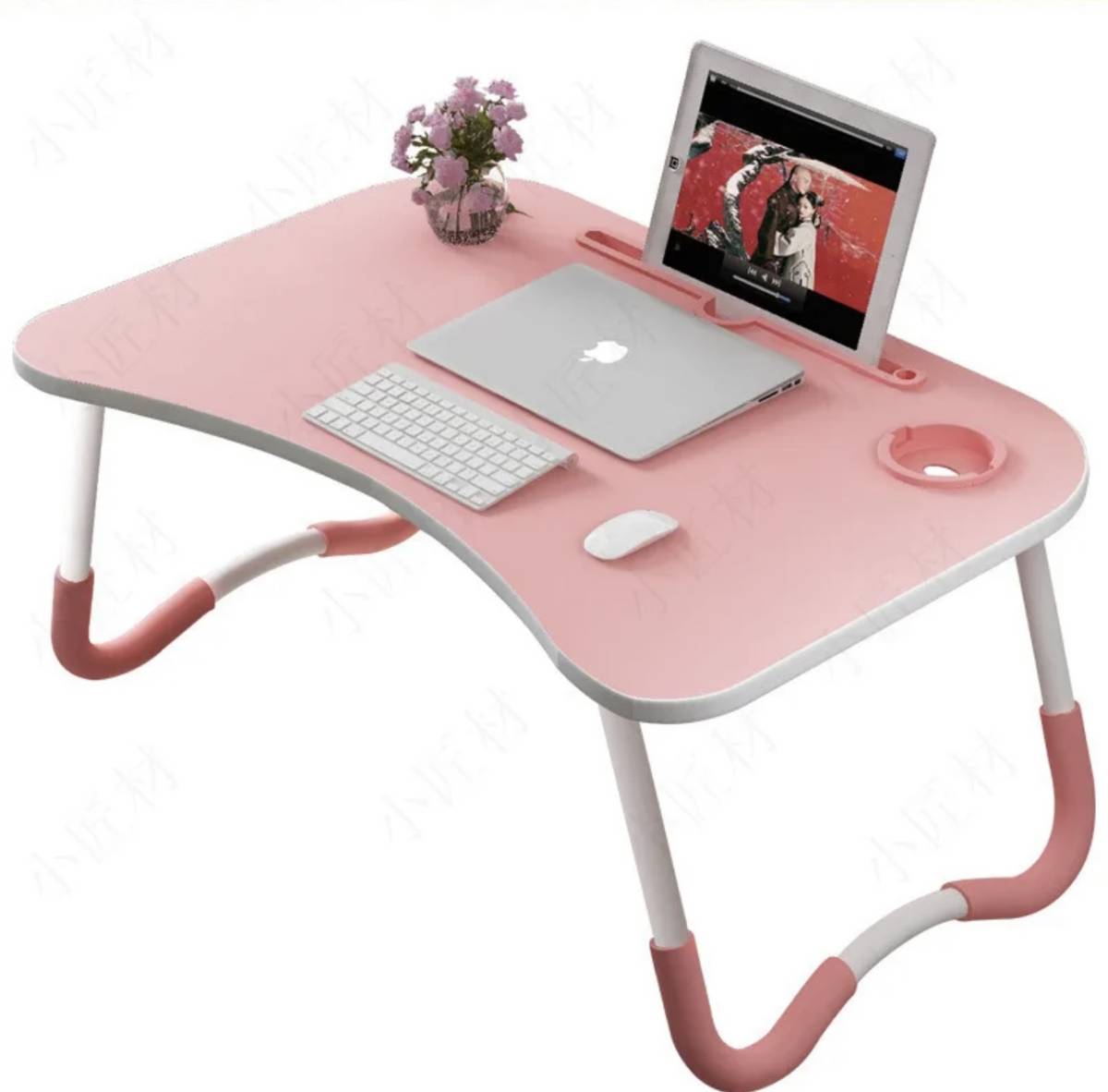 Laptop Bed Desk , Table Tray Stand with Cup Holder - Clicky