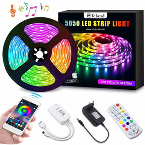 RGB Remote Control LED Strip Light - 16 Colors Changing, 5 - Meter RGB 5R - Clicky