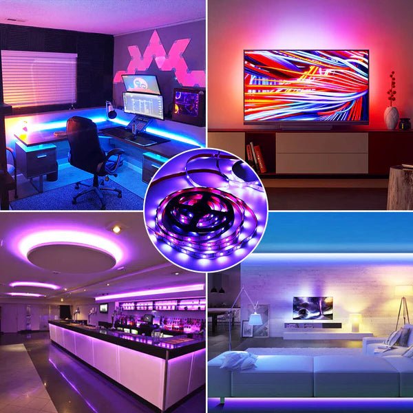 RGB Remote Control LED Strip Light - 16 Colors Changing, 5 - Meter RGB 5R - Clicky