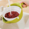 rotary drain basket kitchen double layer fruit and vegetable drain - Clicky